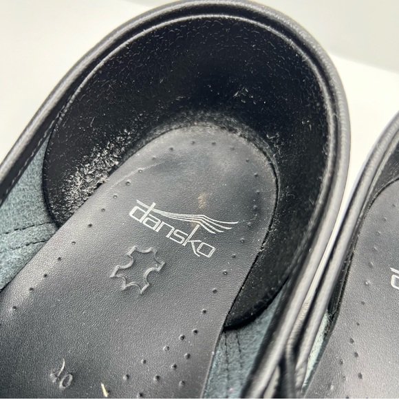 Dansko Black Color Splash Slip On Comfort Clog Mules Nurse Medical Shoes EU 40 - Picture 3 of 16